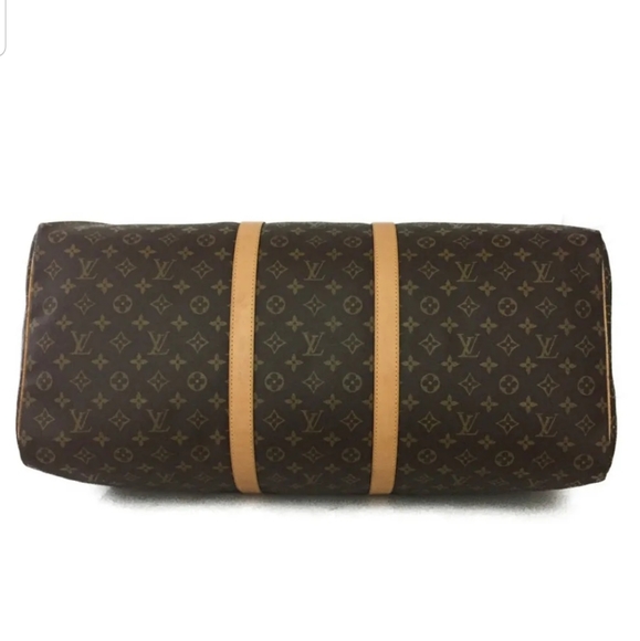 LOUIS VUITTON LV Boston Keepall 60 Travel Handbag Signature France - Picture 8 of 11